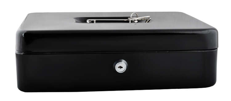 Kasetka na pieniądze duża czarna - obrazek 7