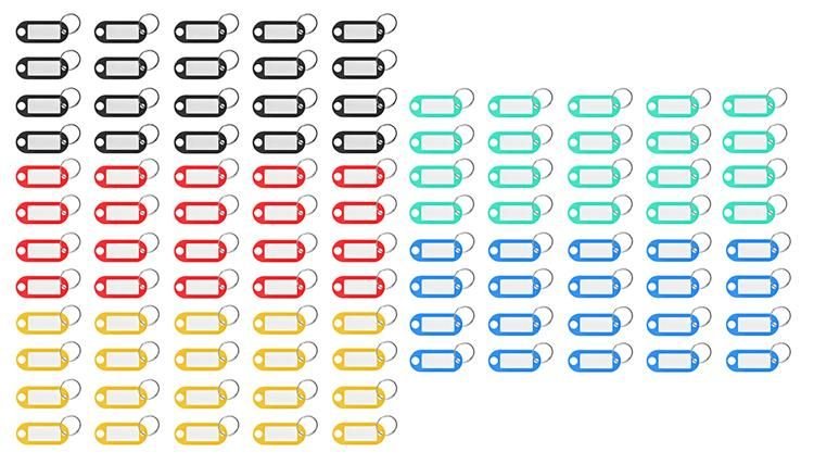 Zestaw brelok/identyfikatory do kluczy 100 szt - obrazek 4