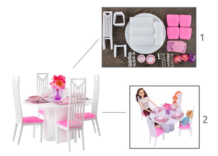 Zestaw mebelków dla lalek ML8248 - obrazek 7