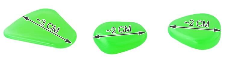 Kamienie świecące - zestaw 100szt zielone - obrazek 4