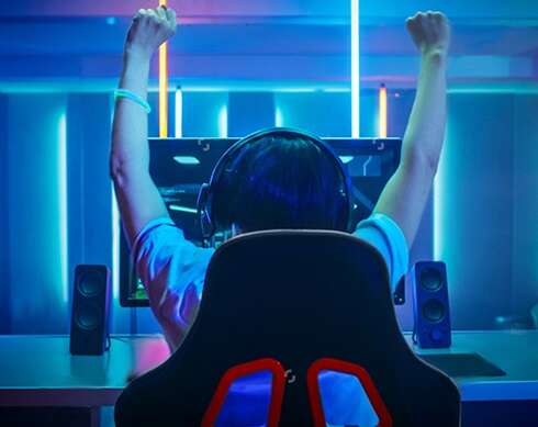 Fotel gamingowy - czarno - czerwony Dunmoon - obrazek 16