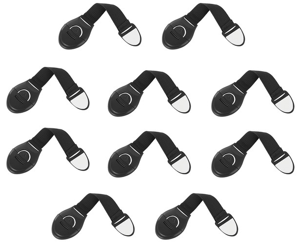 Zabezpieczenie - blokada do szafek 10szt. czarne - obrazek 5