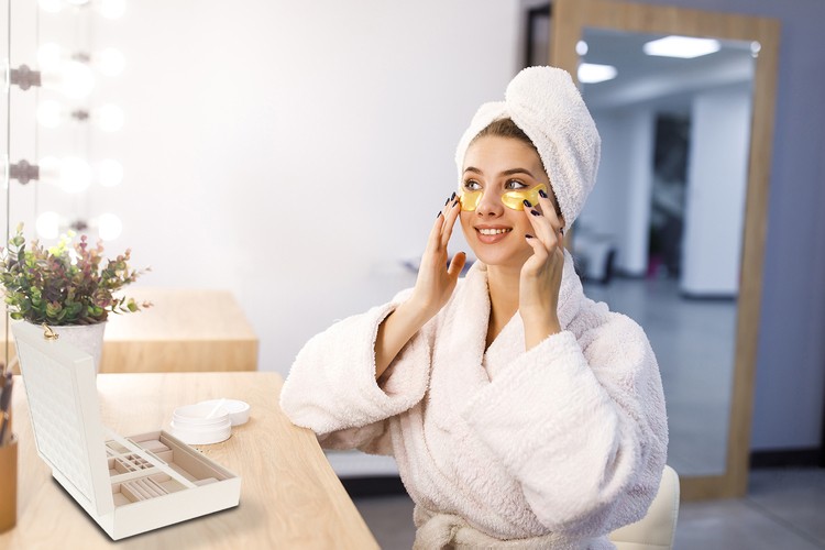 Kuferek na biżuterię - biały Beautylushh - obrazek 9