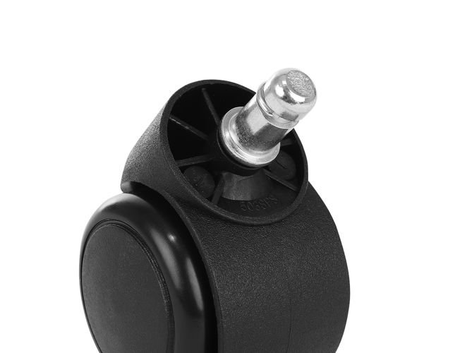 Kółka do fotela biurowego - 5szt - czarne - obrazek 3