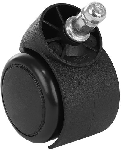 Kółka do fotela biurowego - 5szt - czarne - obrazek 4