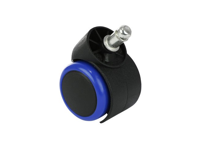 Kółka do fotela biurowego - 5szt - niebieskie - obrazek 3