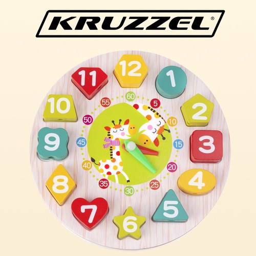 Zegar drewniany zabawkowy - obrazek 8