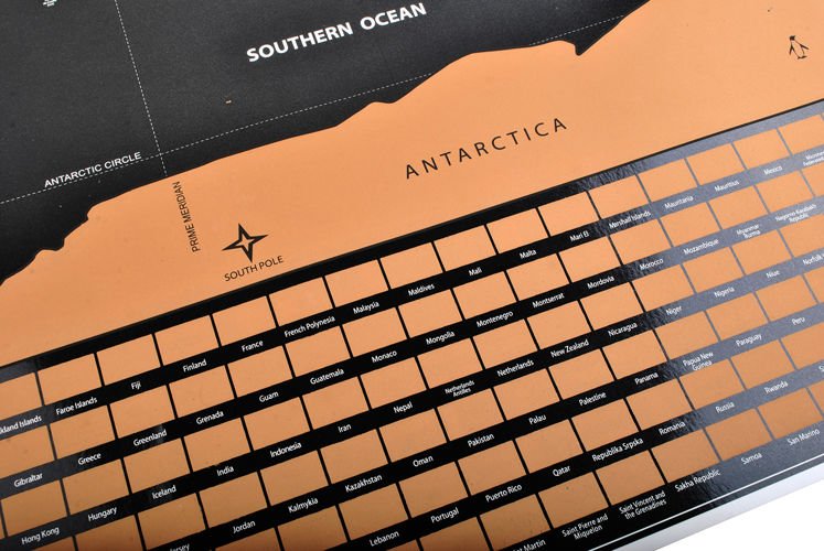 Mapa świata - zdrapka z flagami + akcesoria - obrazek 8