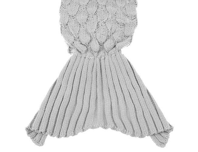 Koc ogon syrenki - szary KO11380 - obrazek 6