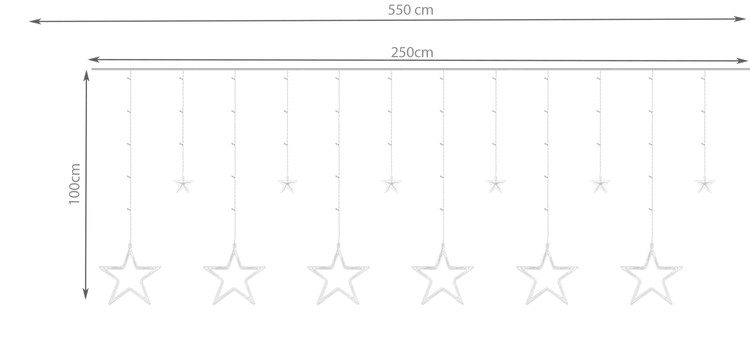 Kurtyna świetlna 138LED - zimny biały 31V KŚ11318 - obrazek 12