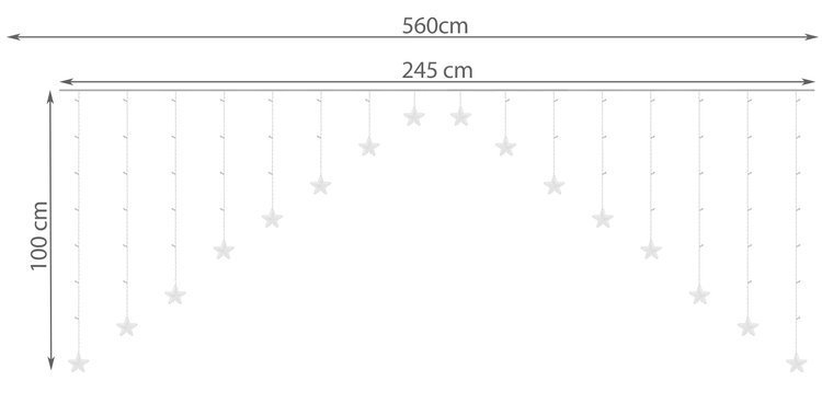 Kurtyna świetlna 136LED - ciepły biały 31V KŚ11337 - obrazek 12