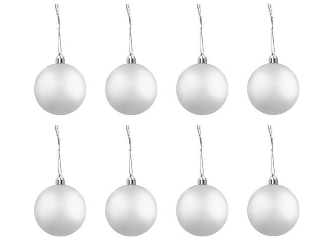 Bombki choinkowe zestaw 100 szt + gwiazda srebrne - obrazek 9