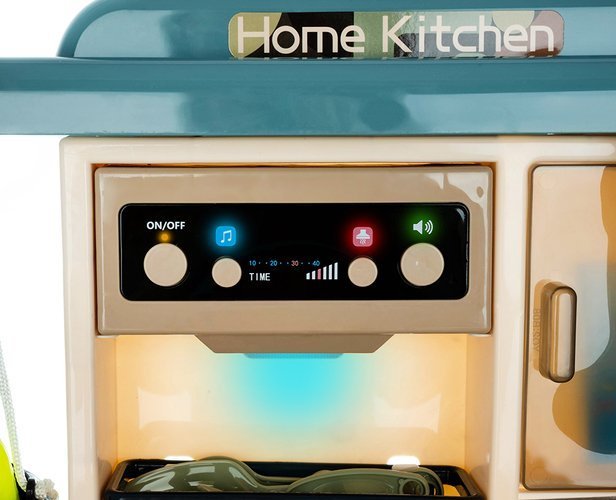 Kuchnia zabawkowa 72cm niebieska + para - obrazek 12