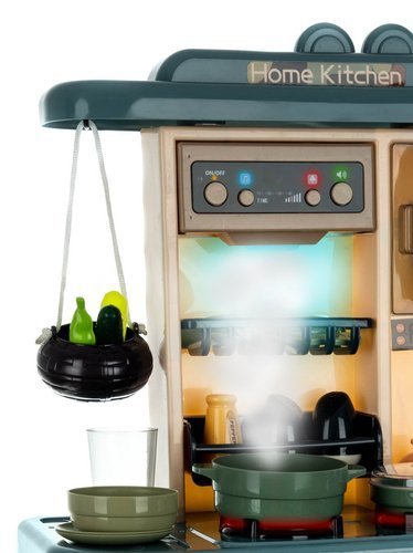 Kuchnia zabawkowa 72cm niebieska + para - obrazek 5