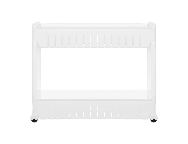 Półeczka kuchenna mobilna na kółkach biała - obrazek 2