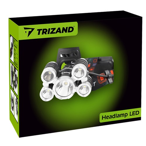 Latarka czołowa 5 x LED T6 CREE - obrazek 3