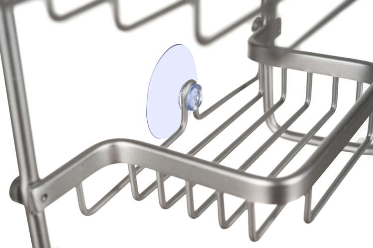 Półka prysznicowa zawieszana- srebrna - obrazek 3