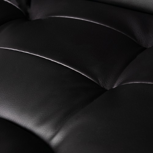 Fotel biurowy z podnóżkiem skóra eko - czarny - obrazek 5