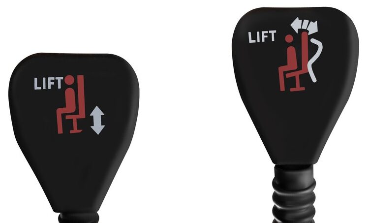 Fotel biurowy z podnóżkiem skóra eko - czarny - obrazek 7