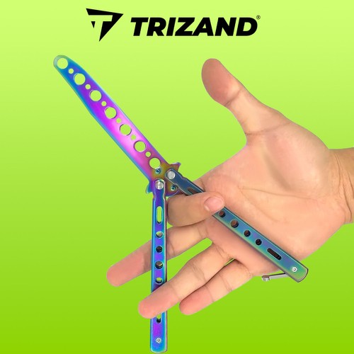 Nóż motylkowy do treningu- tęczowy - obrazek 9