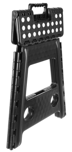 Stołek składany czarno-biały 39cm - obrazek 2