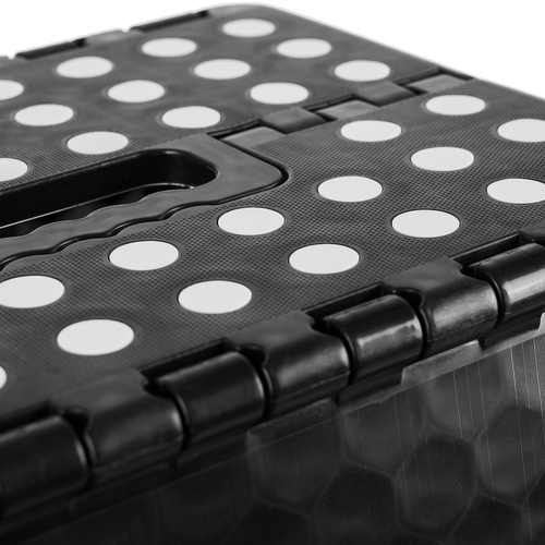 Stołek składany czarno-biały 39cm - obrazek 4