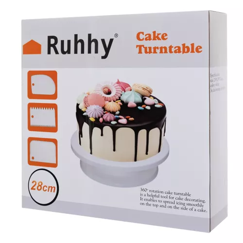 Patera obrotowa + 3 szpatułki do dekoracji ciast - obrazek 7