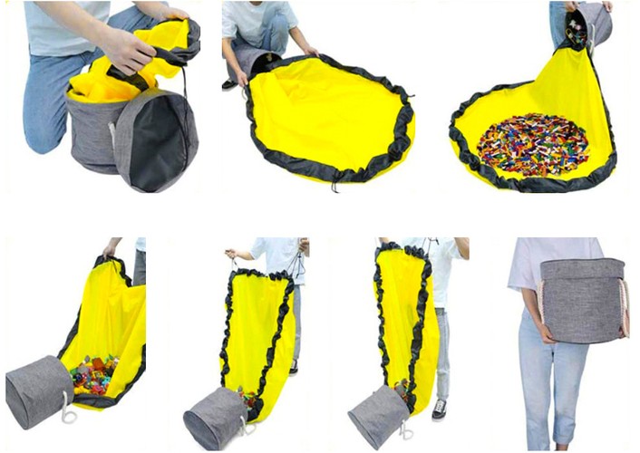 Kosz na zabawki/ klocki z matą Kruzzel 19556 - obrazek 11