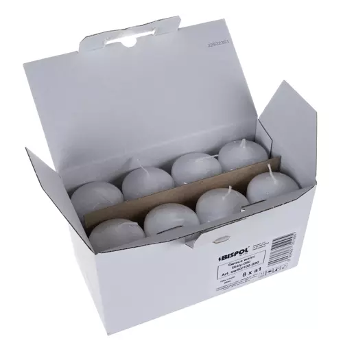 Świeca walec biała - zestaw 8 szt. - obrazek 8