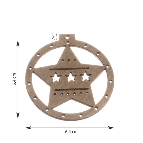 Bombki drewniane - 10 szt - obrazek 3