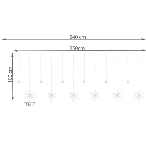 Kurtyna świetlna 138 LED USB multicolor KŚ19742 - obrazek 2