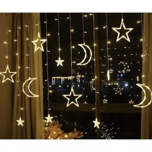 Kurtyna świetlna 138 LED USB- ciepły biały KŚ19758 - obrazek 3