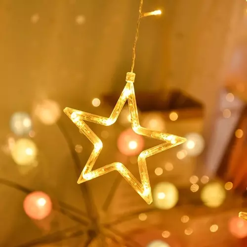 Kurtyna świetlna 138 LED USB- ciepły biały KŚ19758 - obrazek 6