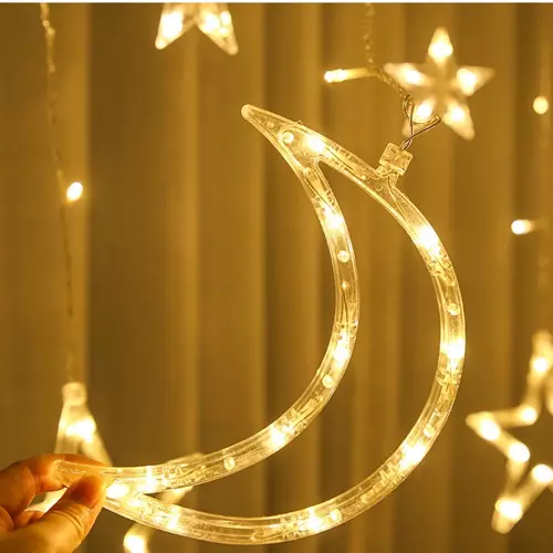 Kurtyna świetlna 138 LED USB- ciepły biały KŚ19758 - obrazek 8