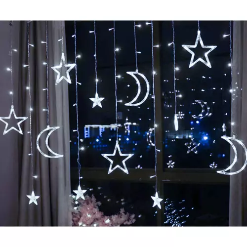 Kurtyna świetlna 138 LED USB- zimny biały KŚ19756 - obrazek 3