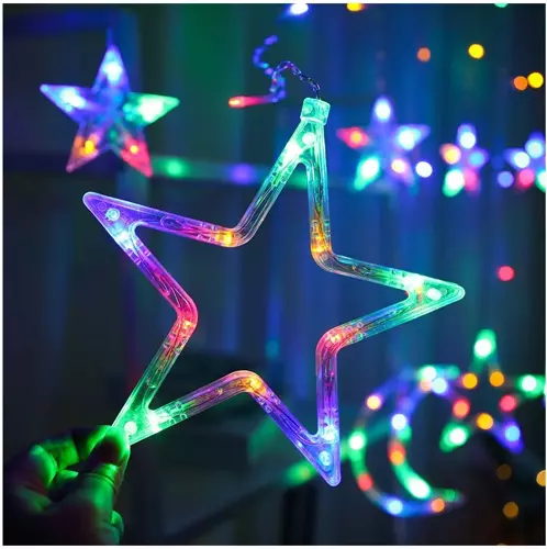 Kurtyna świetlna 138 LED USB- multicolor KŚ19754 - obrazek 6