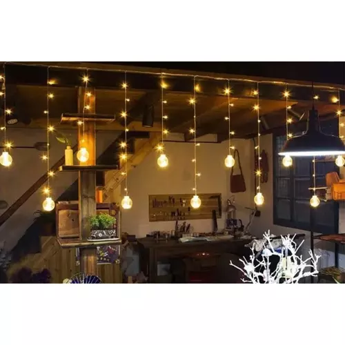 Kurtyna świetlna 108LED USB ciepły biały KŚ19736 - obrazek 8