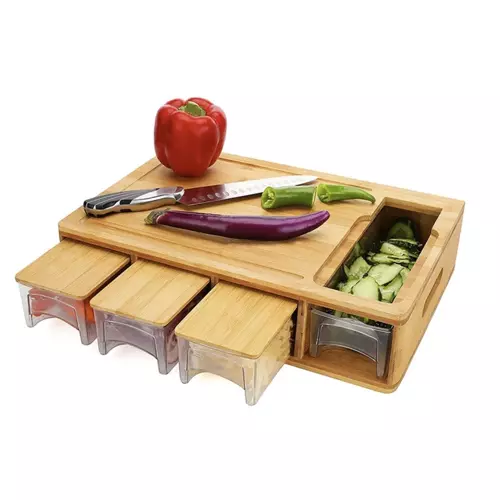 Deska bambusowa z pojemnikami Ruhhy 20205 - obrazek 10