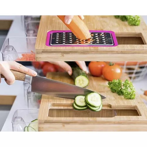 Deska bambusowa z pojemnikami Ruhhy 20205 - obrazek 9