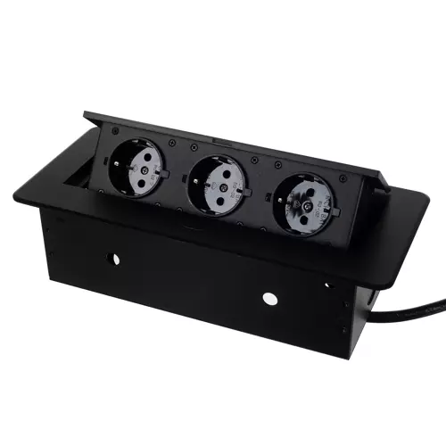 Gniazdo chowane w blat- potrójne Izoxis 21659 - obrazek 5