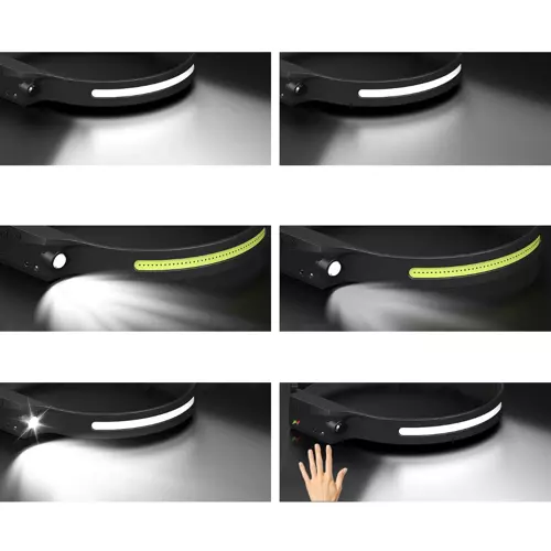 Latarka czołowa LED USB Trizand 21652 - obrazek 2