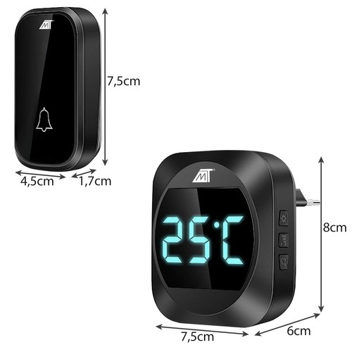 Dzwonek bezprzewodowy czarny Malatec 21911 - obrazek 13