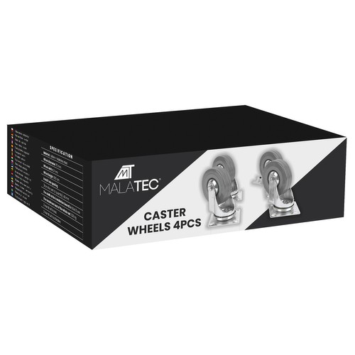 Kółka obrotowe- zestaw 4szt. Malatec 22537 - obrazek 9