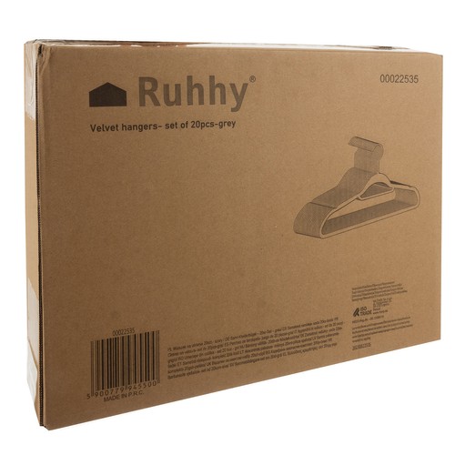 Wieszak na ubrania 20szt.- szary Ruhhy 22535 - obrazek 14