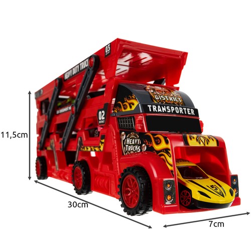 Zestaw ciężarówka TIR z 6 autami 22515 - obrazek 3