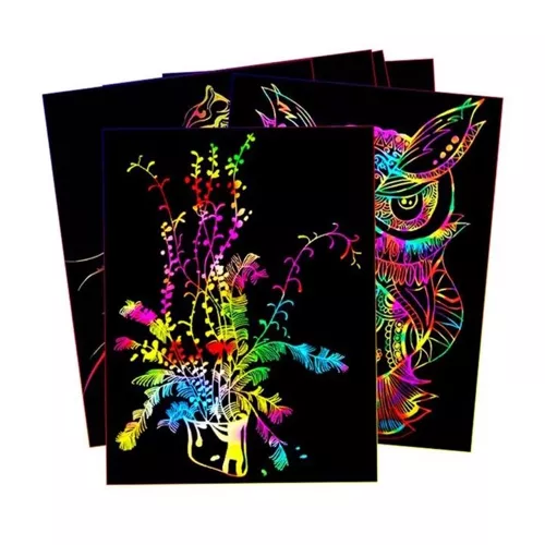 Zestaw kartek do zdrapywania+drewniany rysik 22449 - obrazek 4