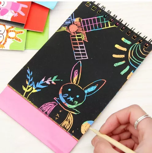 Zestaw kartek do zdrapywania+drewniany rysik 22449 - obrazek 5