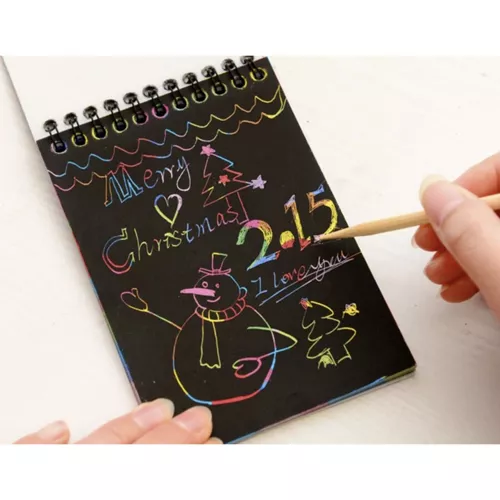 Zestaw kartek do zdrapywania+drewniany rysik 22449 - obrazek 6