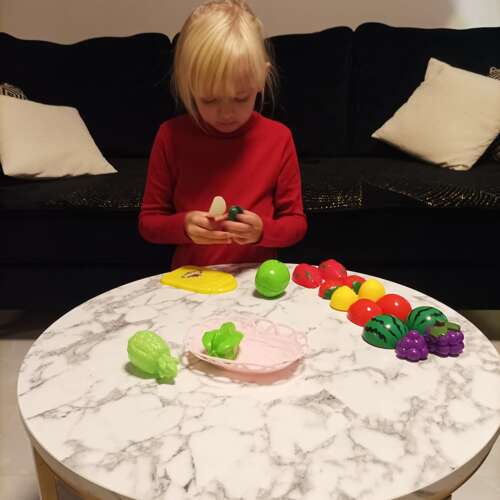 Zestaw owoce warzywa do krojenia w koszyczku 22576 - obrazek 7