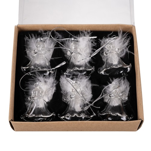 Bombki przezroczyste- aniołki 6szt. Ruhhy 22497 - obrazek 4